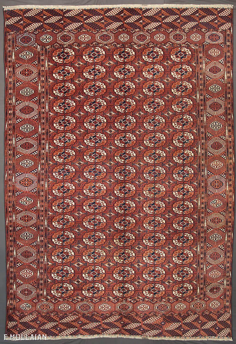 Antique Turkmen Bukhara Antique Carpet n°:28583685